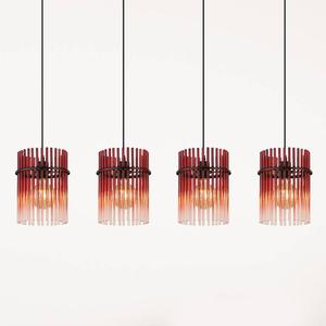 Подвесной светильник Globo Lighting Gorley Typ C, цветное стекло/железо - 4 лампы - красные