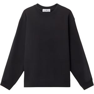 Свитшот с вышитым логотипом STONE ISLAND, черный