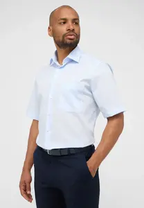 Рубашка Eterna с короткими рукавами "COMFORT FIT", голубой