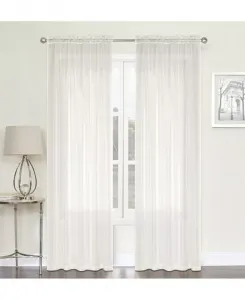 Шикарная гостиная Джиллиан, двухсекционная ультра-люксовая широкая прозрачная штора на кармашках из войлока, длина 63 дюйма, белый цвет Kate Aurora, ivory