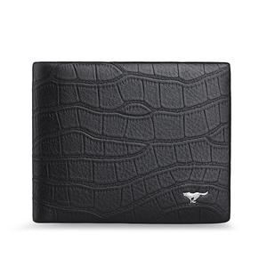 Кошелек из натуральной кожи крупного рогатого скота Классический мужской черный SEPTWOLVES, K Отцовская любовь как гора Подарочная упаковка