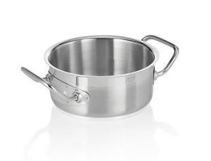 Профессиональная кастрюля из нержавеющей стали, жаровня с крышкой, 1,5 литра, ØxВ: 16 x 8 см WAS Germany