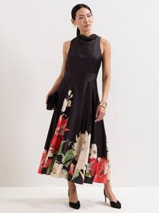 Платье миди Petite Cheryl из цветного сатина Phase Eight, Multi