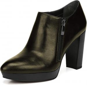 Женские модные ботильоны XYD с массивным каблуком и платформой, зауженный носок, боковая молния, обувь для вечеринок и работы, Dark Olive