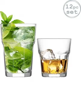 Бокалы для коктейлей Aras, бокалы для виски и стакан для коктейля - набор из 12 шт. Lav