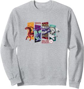 Толстовка с логотипом Dungeons & Dragons Monsters Color Pop Split Panels, серая