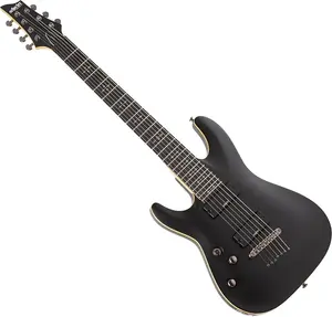 Электрогитара Schecter Demon 7 для левшей в сатиновом черном цвете