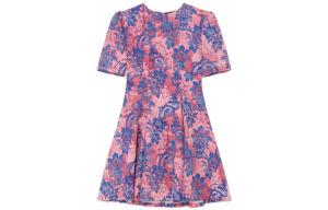 Фланелевое мини-платье с расклешенным подолом VERSACE JEANS COUTURE, мультиколор