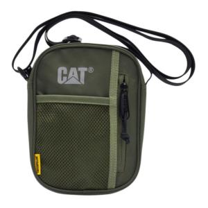 Полиамидная наплечная сумка через плечо унисекс разноцветная CAT, черная