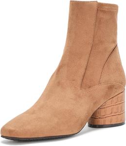 Женские ботильоны Donald Pliner GAIGE на каблуке - 5 см, с застежкой-молнией, модные женские ботинки Donald J Pliner, Saddle - Stretch Suede
