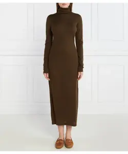 Шерстяное платье Polo Ralph Lauren, коричневый