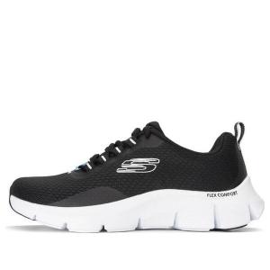 Кроссовки flex comfort 'black white' Skechers, черный