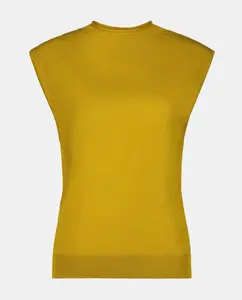 Женский безрукавный джемпер с застежкой на спине Easy Wear, горчичный