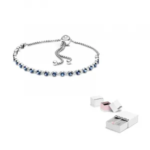 Браслет из 925 стерлингового серебра женский blue Pandora, синий