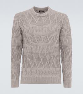 Аранский шерстяной свитер Zegna, Light taupe