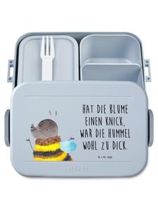 Mr. & Mrs. Panda Коробочка для закусок с изображением пушистой пчелы и надписью пастельно-голубого цвета