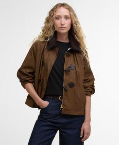 Пальто Barbour Myra Waxed Duffle, Bark/Hessian Tartan