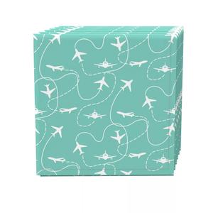 Набор салфеток из 4 шт., 100 % хлопок, 20x20 дюймов, Airplane Travels