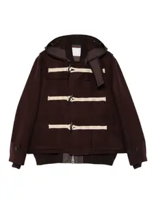 Куртка с капюшоном Sacai, коричневый