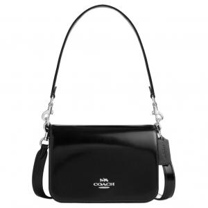 COACH Кожаная сумка через плечо унисекс маленькая черная