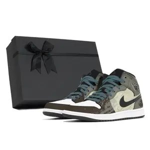 Jordan Air 1 Dust, Stains, Box устойчивые к истиранию мид-топ винтажные баскетбольные кроссовки мужские brown