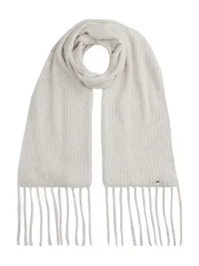 Шарф с бахромой и логотипом Tommy Hilfiger, белый