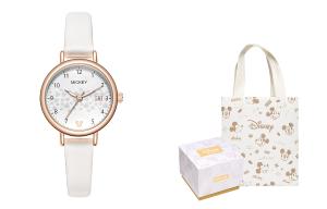 Disney Часы Mickey Series Quartz Movement Leather Watch Bands Watch Women's Watch White Dial, White Dial