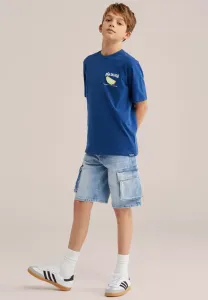 Футболка с принтом We Fashion, Dark Blue