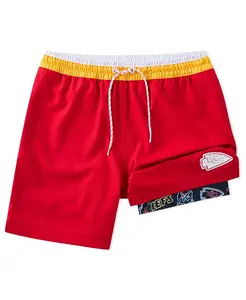 Мужские классические плавки Kansas City Chiefs с подкладкой, 5.5", красные Chubbies
