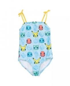 Девочки UPF 50+ цельный купальник для Pokemon, синий