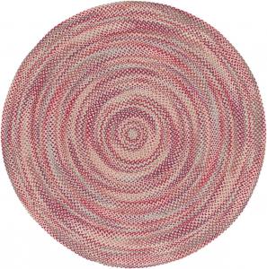 SAFAVIEH Braided Collection ковер, 122 x 122 см, Light Blue & Rust, ручное плетение Cotton, Boho реверсивный стиль, идеально для гостиной, спальни, столовой (BRD257L)