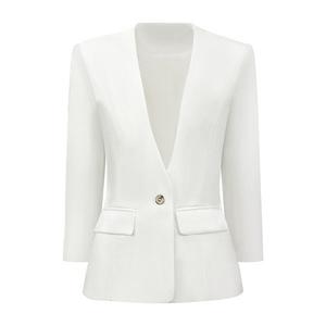 Женский блейзер с v-образным вырезом без воротника и 3/4 рукава Inspire Chic