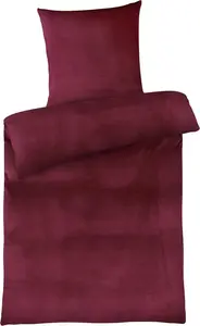 Постельное белье Cashmere Touch 155x220 см, теплое зимнее постельное белье, бордо Carpe Sonno