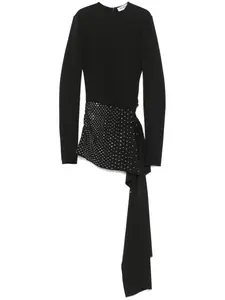 Платье мини асимметричного кроя The Attico, черный