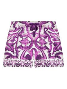 Dolce & Gabbana Kids шелковые шорты, белый