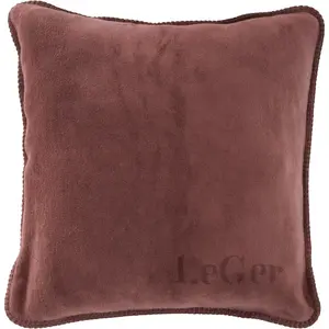 Декоративная подушка Anisa с современным надписью, наволочка без наполнителя, 1 штука 50x50 см Leger Home By Lena Gercke, Cognac + Schriftzug