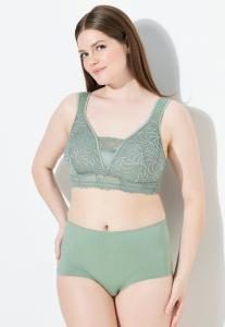 Брифы Ulla Popken 3 PACK HIPSTER, Sage/Light Green