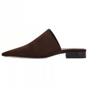 Женские закрытые тапочки кофейного цвета Ferragamo, коричневый