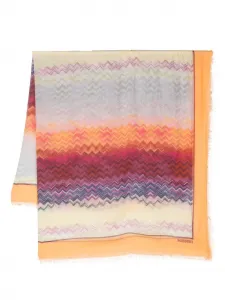 Шарф с узором зигзаг Missoni, оранжевый