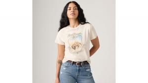 Футболка с графическим принтом Classic Levi's, Oatmeal Gray Heather - White