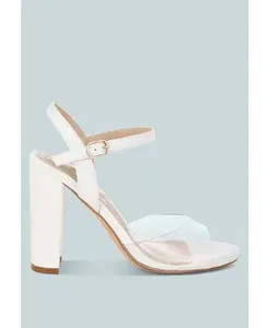 Женские босоножки Perta с прозрачными ремешками и блочным каблуком London Rag