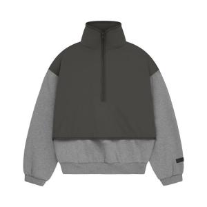 Свитер Fear of God Essentials Kids Nylon Fleece Mockneck Sweater, цвет Dark Heather Oatmeal/Ink