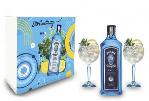 Подарочный набор Bombay — Джин Bombay Sapphire EAST 0,7 л (42% об.) + набор из 2 шариковых бокалов/бокалов — [Содержит сульфиты] Bombay Sapphire Destillerie