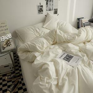 AVIVI Комплект постельного белья 1,8 м, 4 предмета, пододеяльник 180x200 см, цвет Milkshake White