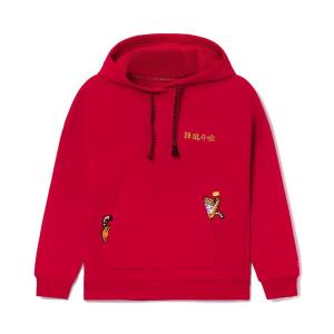 Толстовка с капюшоном rijindoujin с вышитым логотипом Li-Ning, красный