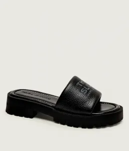 Кожаные тапочки THE LUG SOLE SLIDE Marc Jacobs, черный