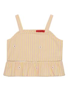 MAX&Co. Kids укороченный топ в полоску, желтый