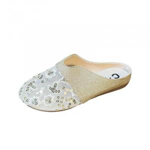 TAFN Женские противоскользящие стойкие к истиранию закрытые тапочки с защитой от запаха Gold, цвет Gold