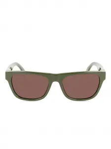 Солнцезащитные очки в прямоугольной оправе Lacoste, зеленый