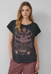 Футболка QS GEWASCHENES MIT FRONT, Schwarz/Black